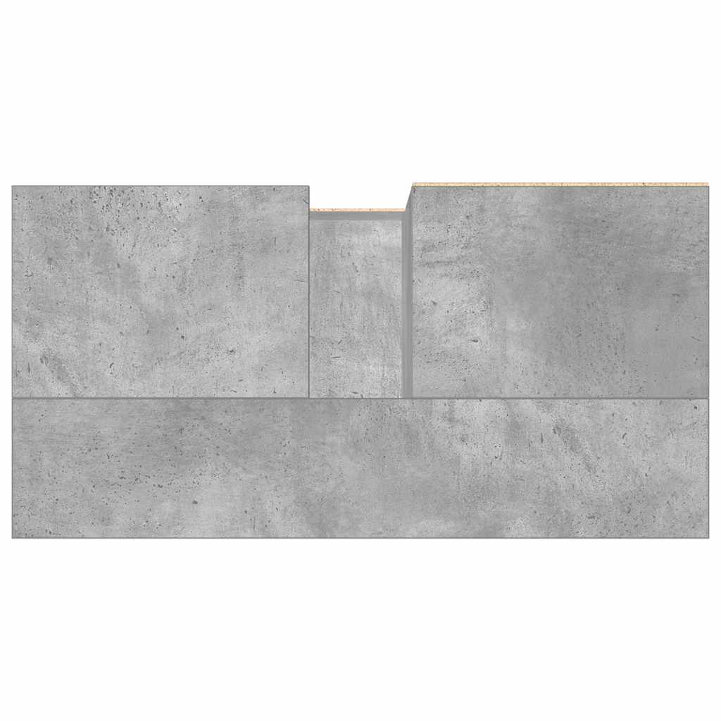 Washbasin base cabinet concrete grey 65x33x60 cm wood material