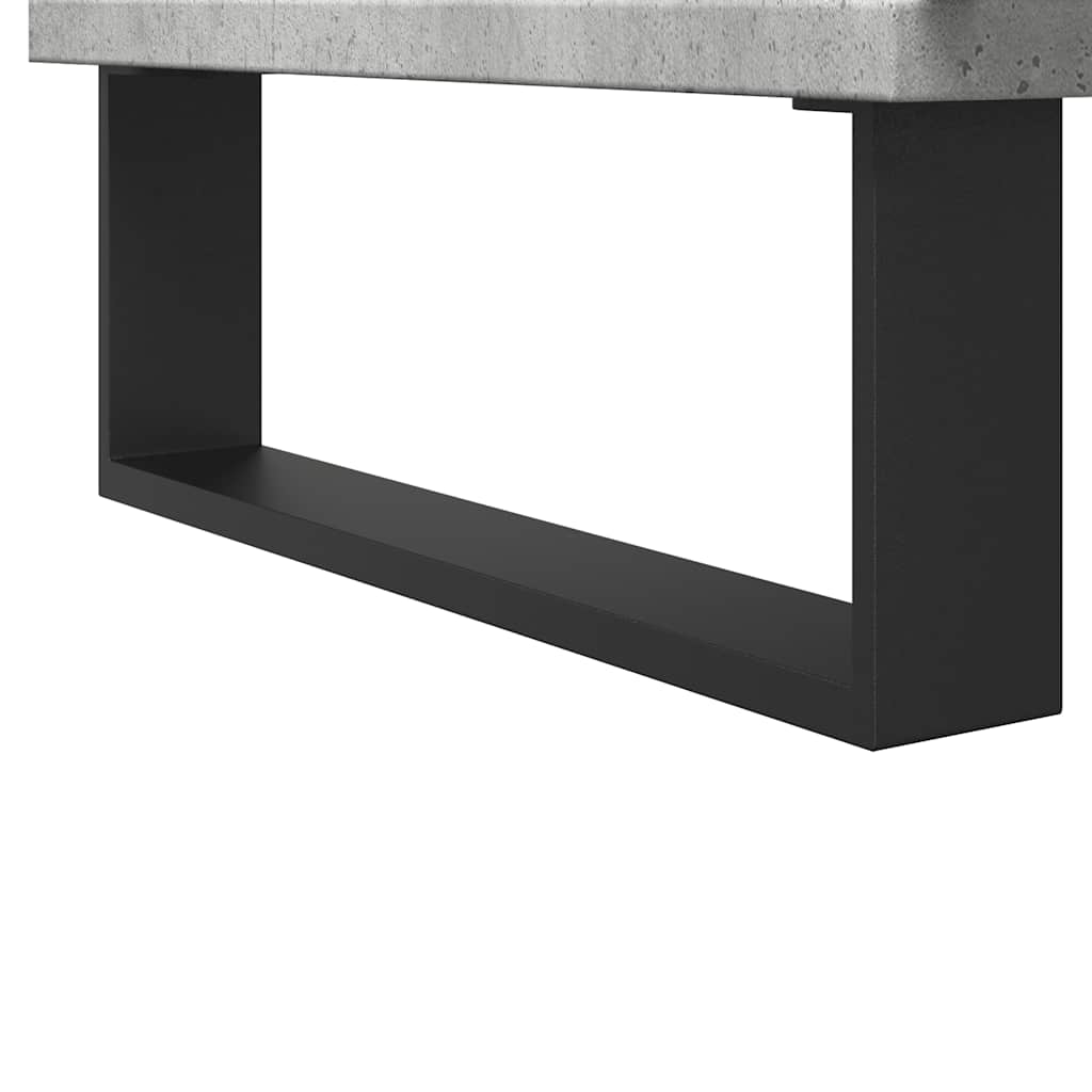 Washbasin base cabinet concrete grey 65x33x60 cm wood material