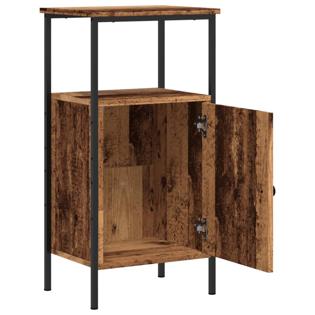 Bedside tables 2 pcs. Old wood look 41x31x80 cm wood material