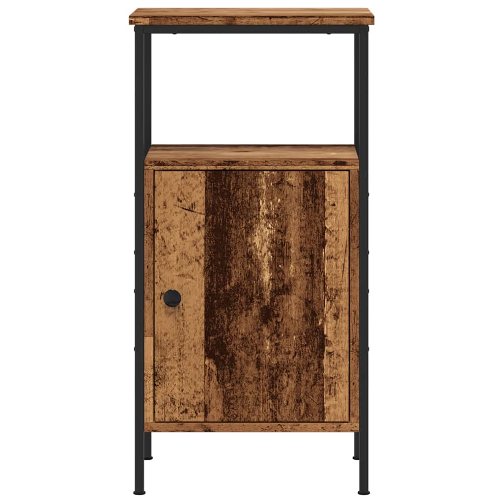 Bedside tables 2 pcs. Old wood look 41x31x80 cm wood material