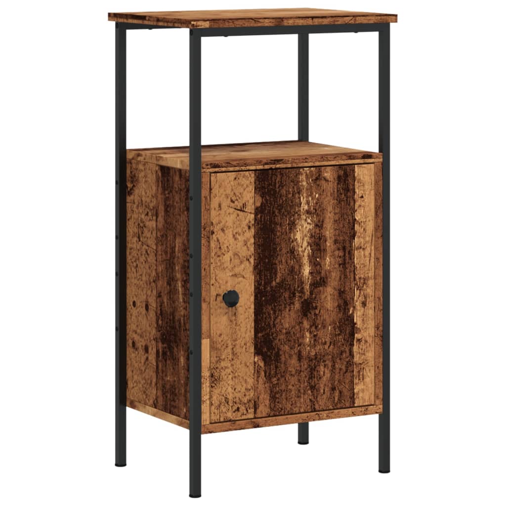 Bedside tables 2 pcs. Old wood look 41x31x80 cm wood material
