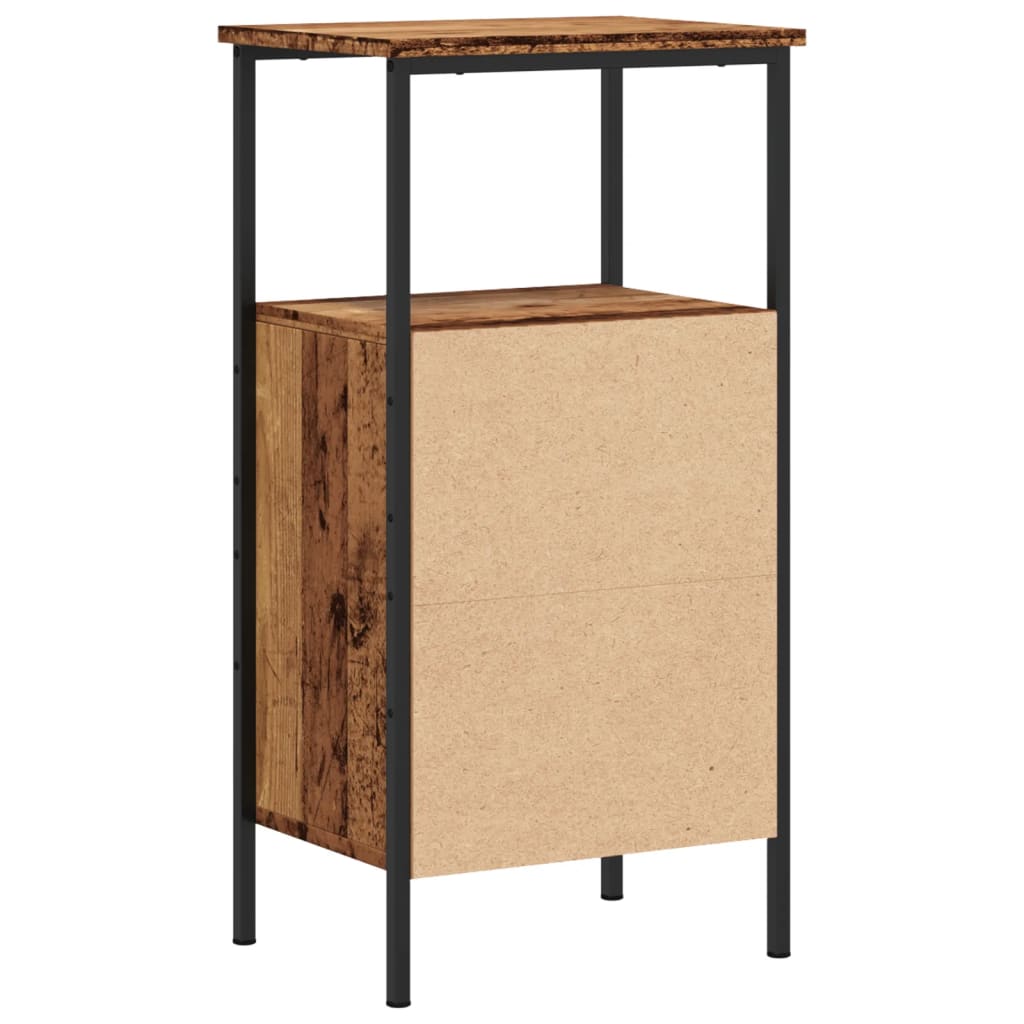 Bedside tables 2 pcs. Old wood look 41x31x80 cm wood material