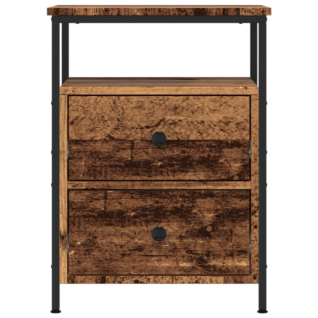 Bedside tables 2 pcs. Old wood look 44x45x60 cm wood material