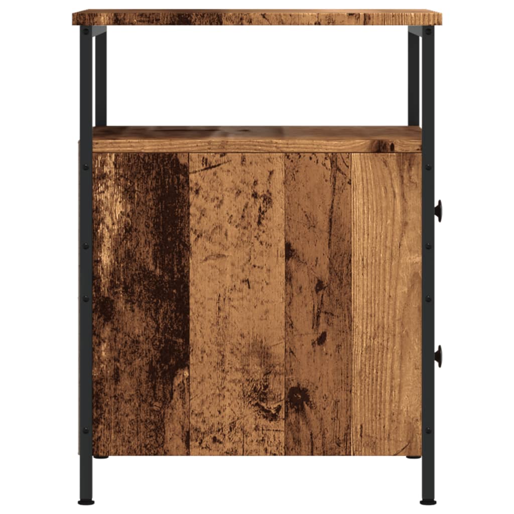 Bedside tables 2 pcs. Old wood look 44x45x60 cm wood material