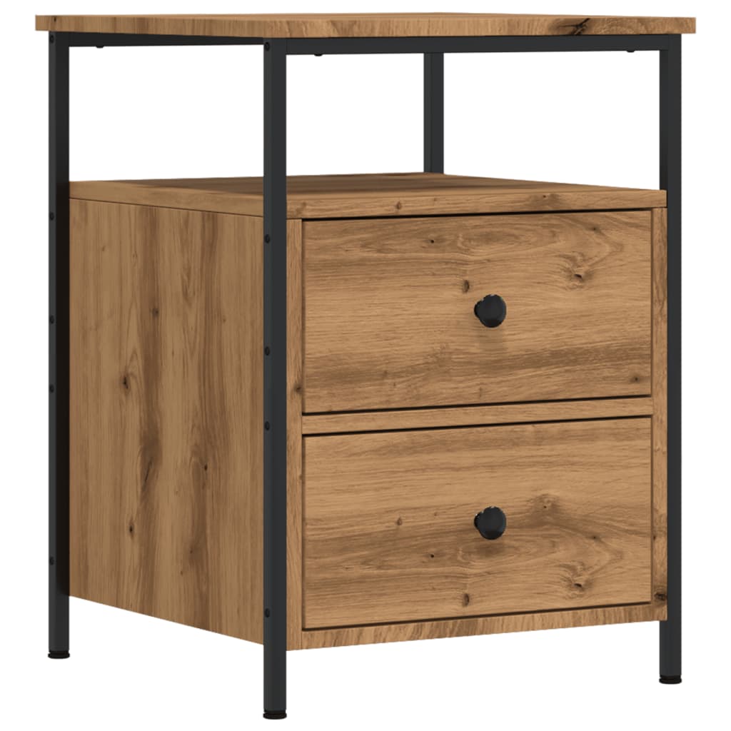 Bedside tables 2 pcs. Artisan oak 44x45x60 cm wood material