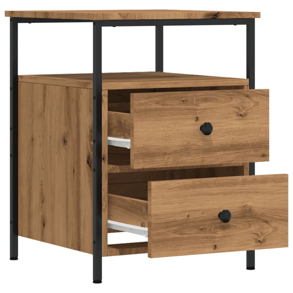 Bedside tables 2 pcs. Artisan oak 44x45x60 cm wood material