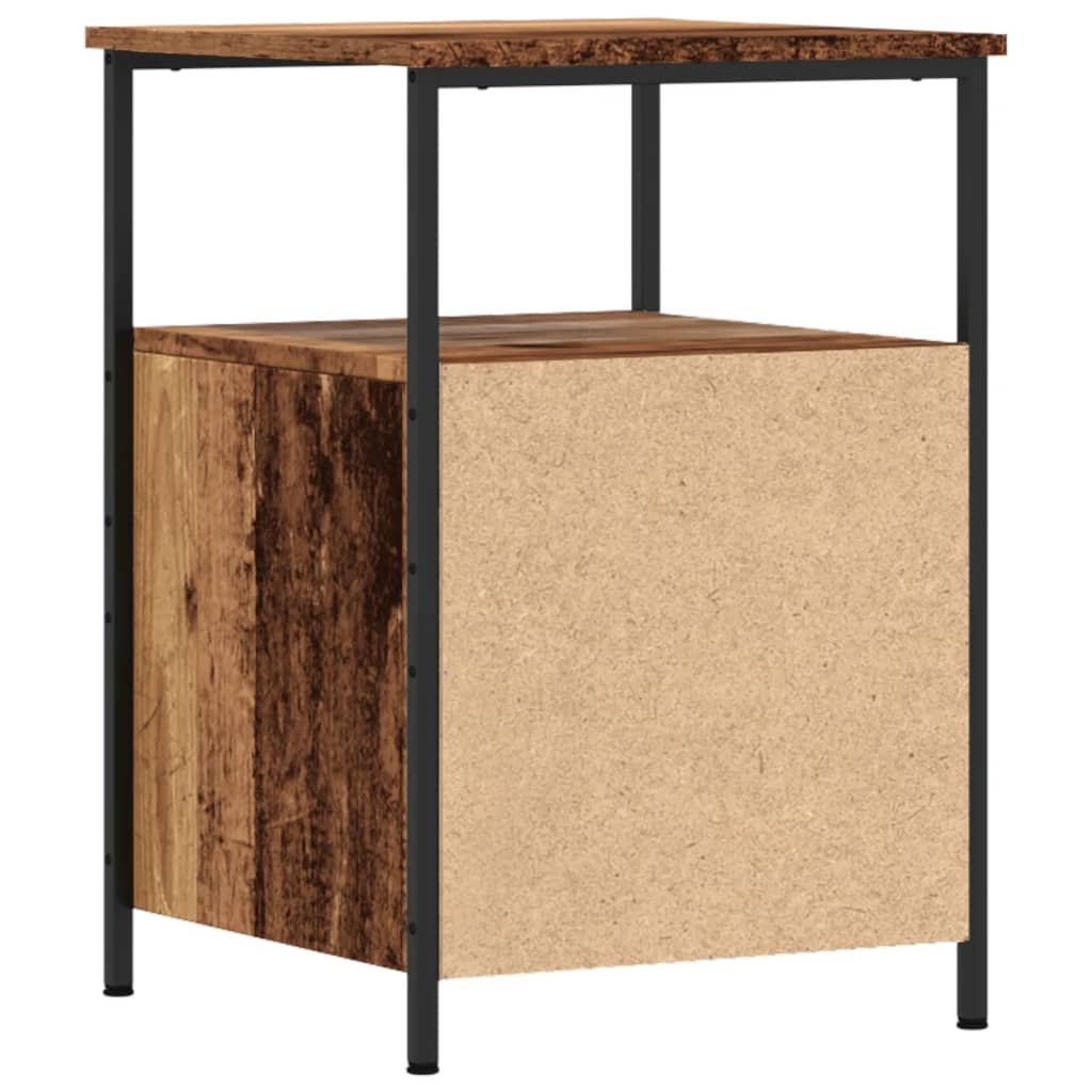 Bedside tables 2 pcs. Old wood look 34x35.5x50 cm wood material