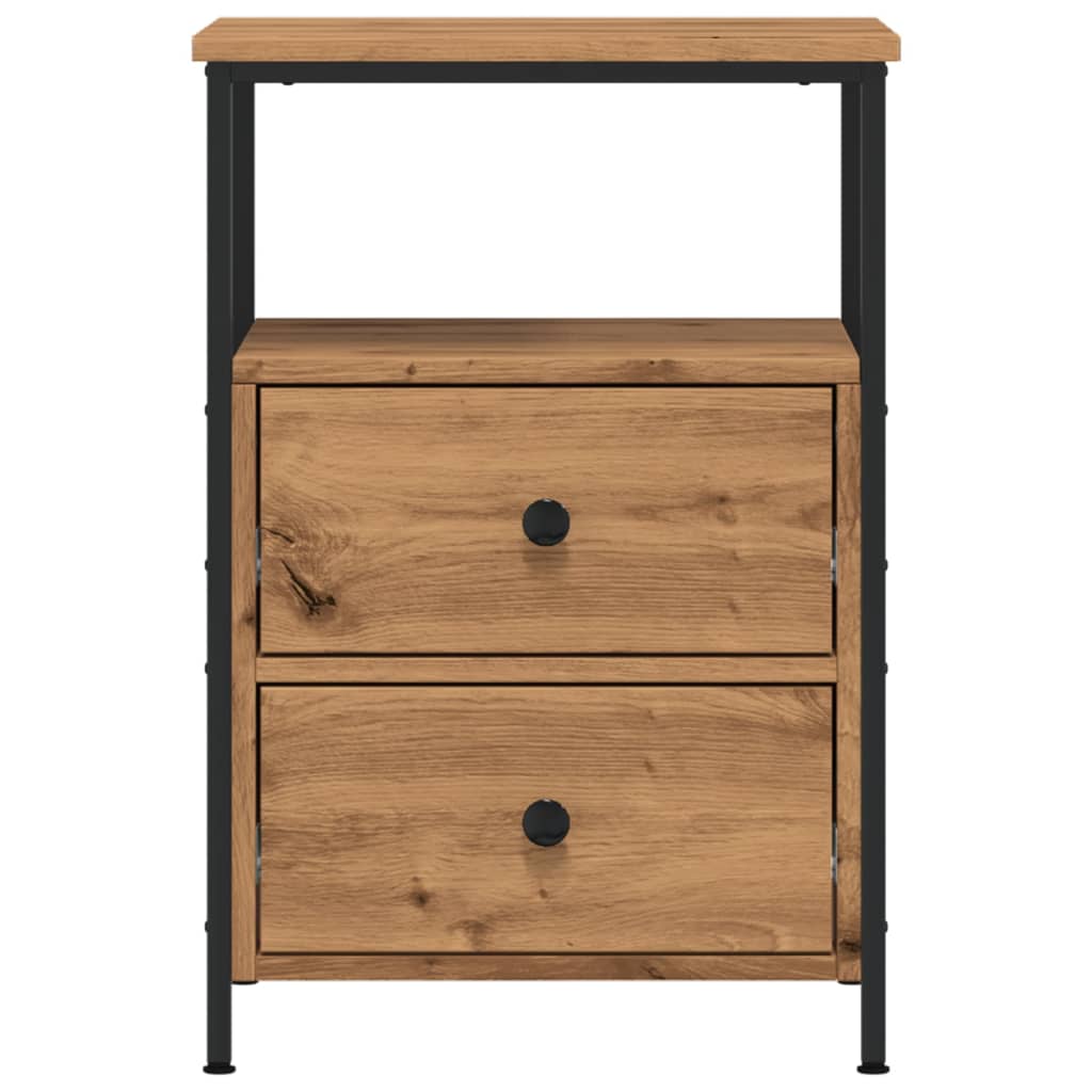 Bedside tables 2 pcs. Artisan oak 34x35.5x50 cm wood material