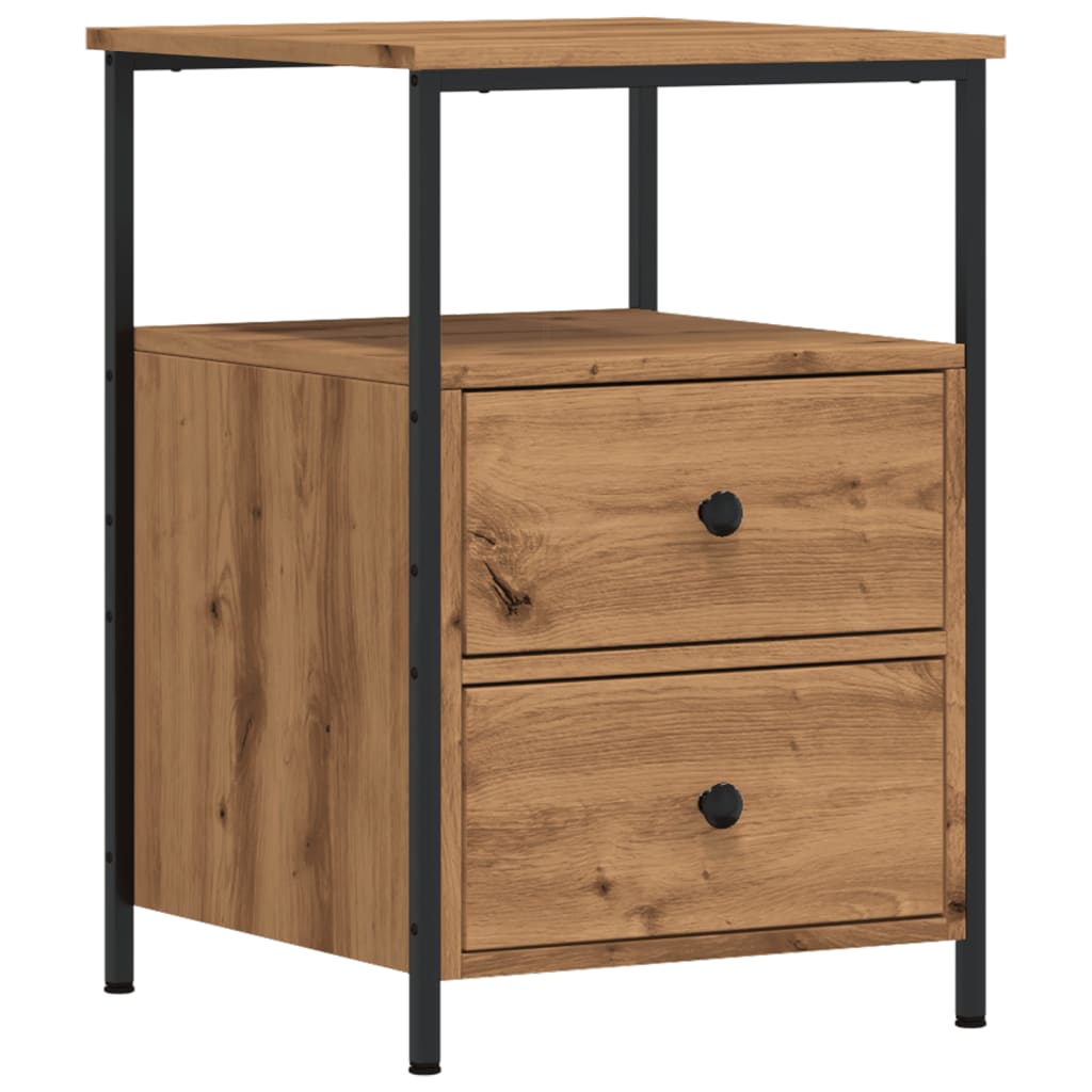 Bedside tables 2 pcs. Artisan oak 34x35.5x50 cm wood material