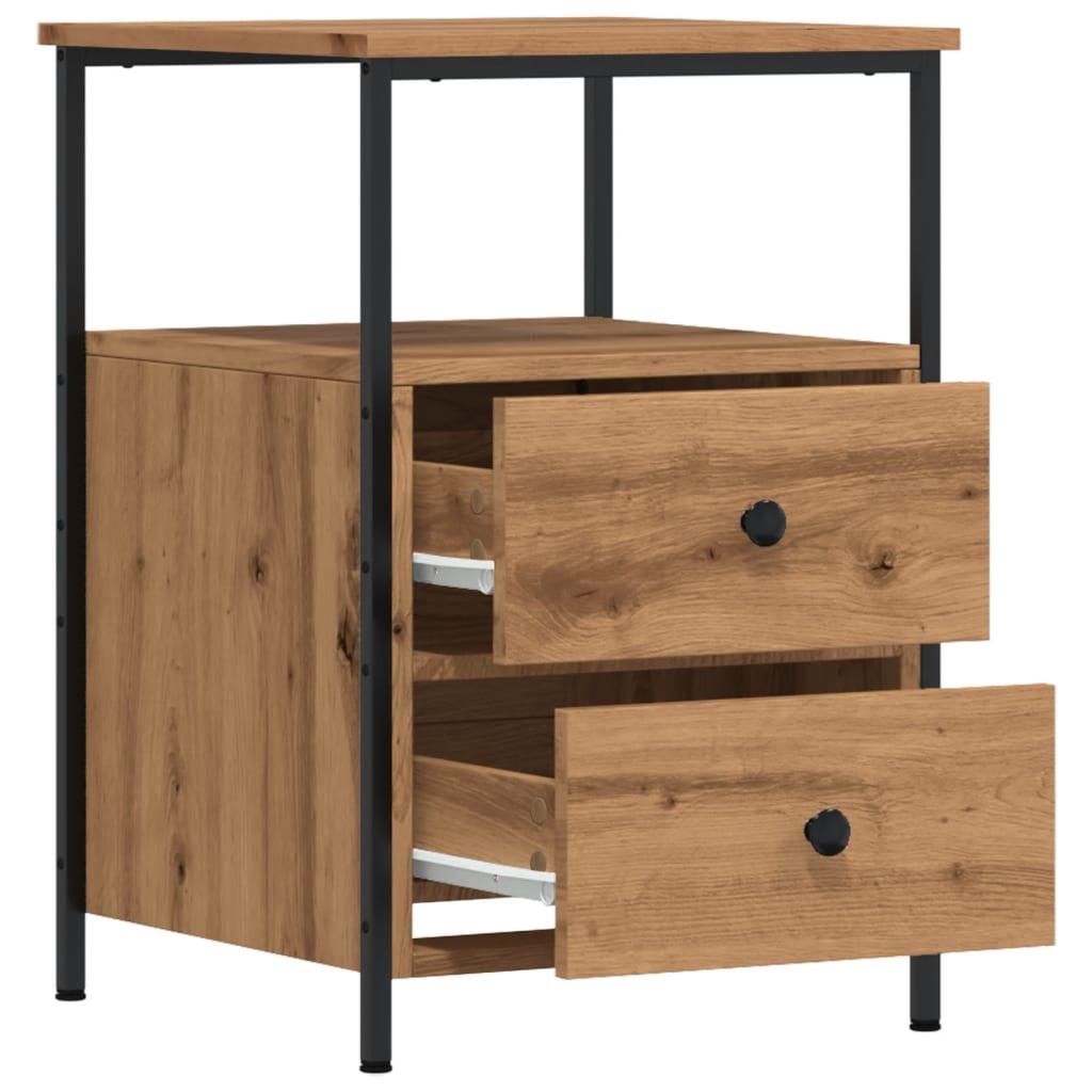 Bedside tables 2 pcs. Artisan oak 34x35.5x50 cm wood material