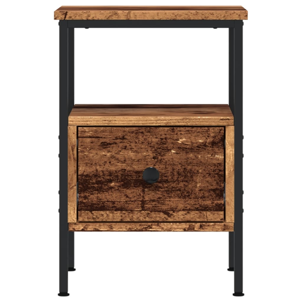 Bedside tables 2 pcs. Old wood look 34x36x50 cm wood material