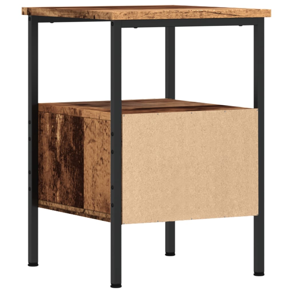 Bedside tables 2 pcs. Old wood look 34x36x50 cm wood material