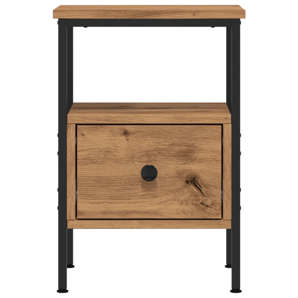 Bedside tables 2 pcs. Artisan oak 34x36x50 cm wood material