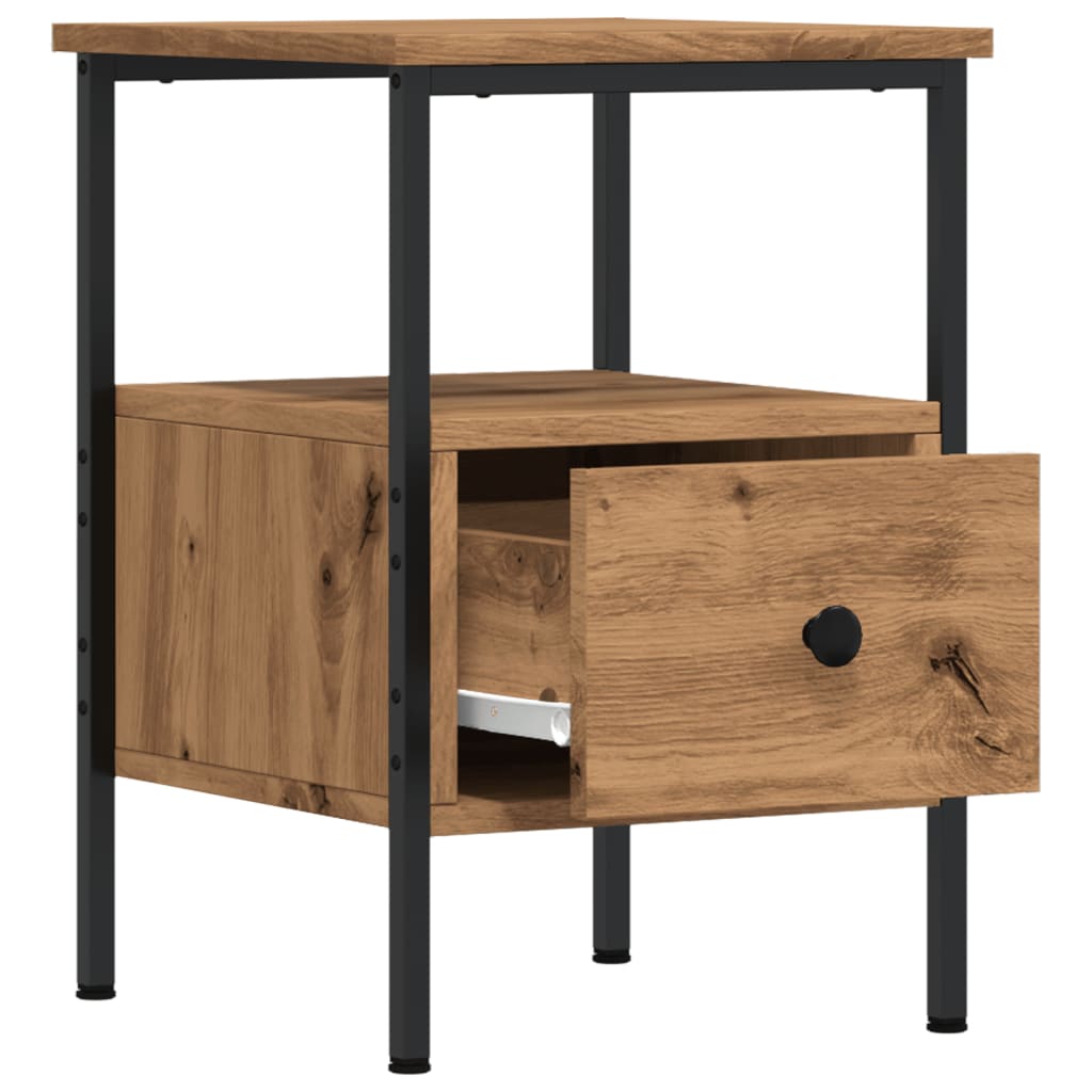 Bedside tables 2 pcs. Artisan oak 34x36x50 cm wood material