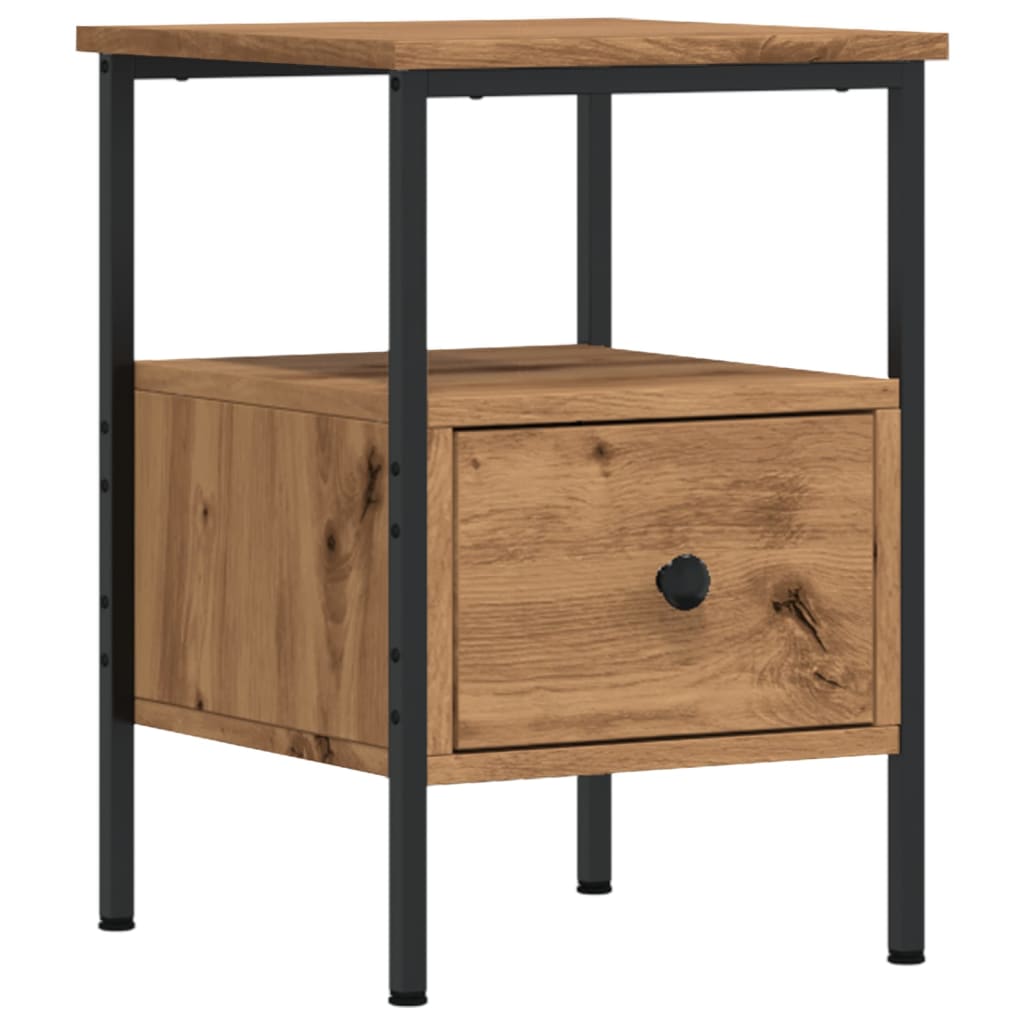 Bedside tables 2 pcs. Artisan oak 34x36x50 cm wood material