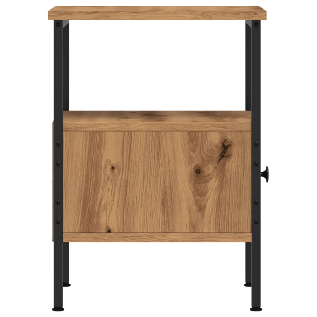 Bedside tables 2 pcs. Artisan oak 34x36x50 cm wood material