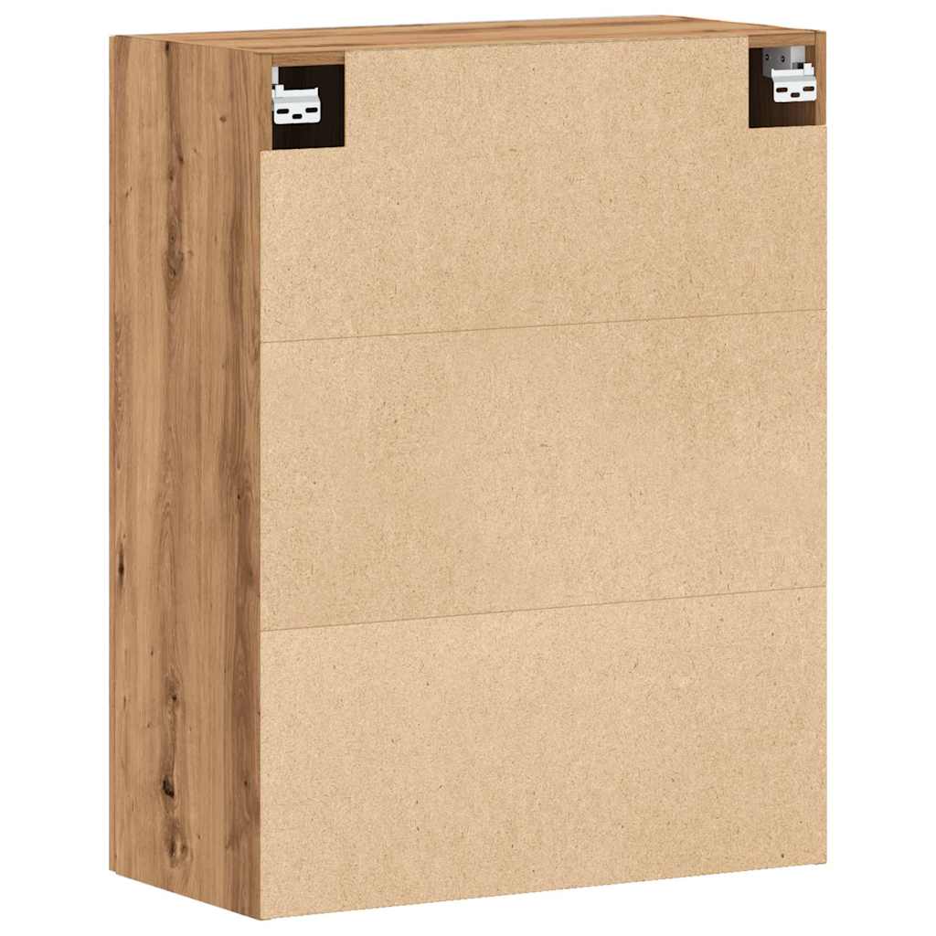 Armoire murale artisanale en chêne 60x31x70 cm matériau bois