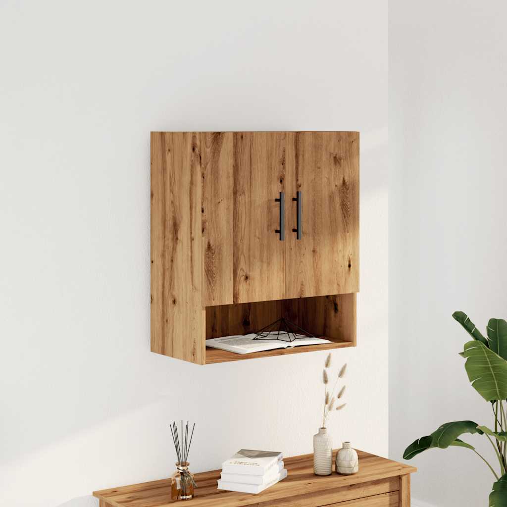 Armoire murale artisanale en chêne 60x31x70 cm matériau bois