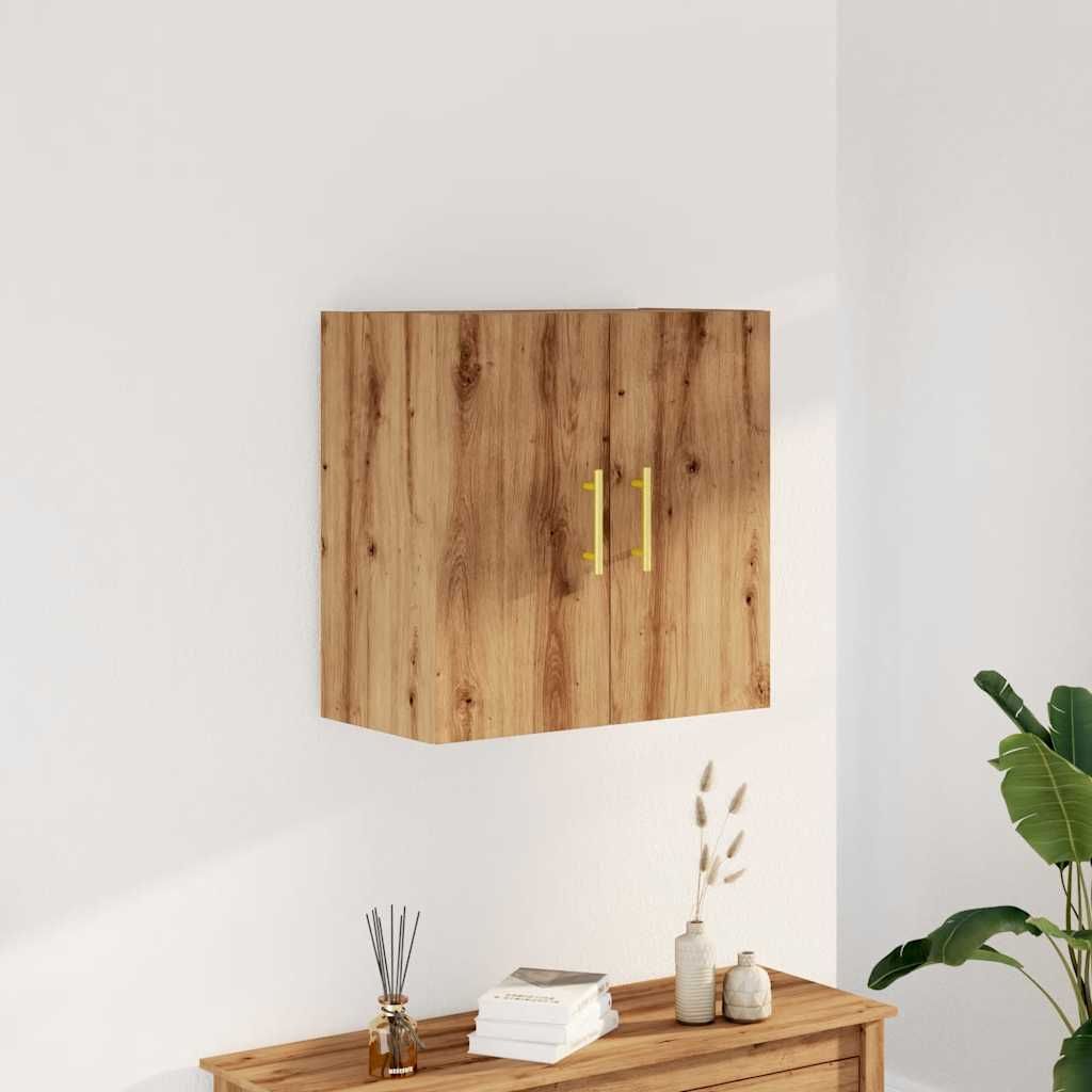 Armoire murale artisanale en chêne 60x31x60 cm matériau bois