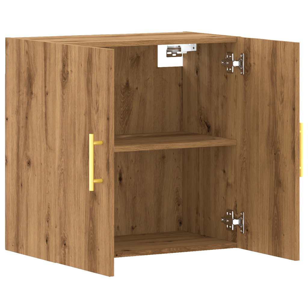 Armoire murale artisanale en chêne 60x31x60 cm matériau bois