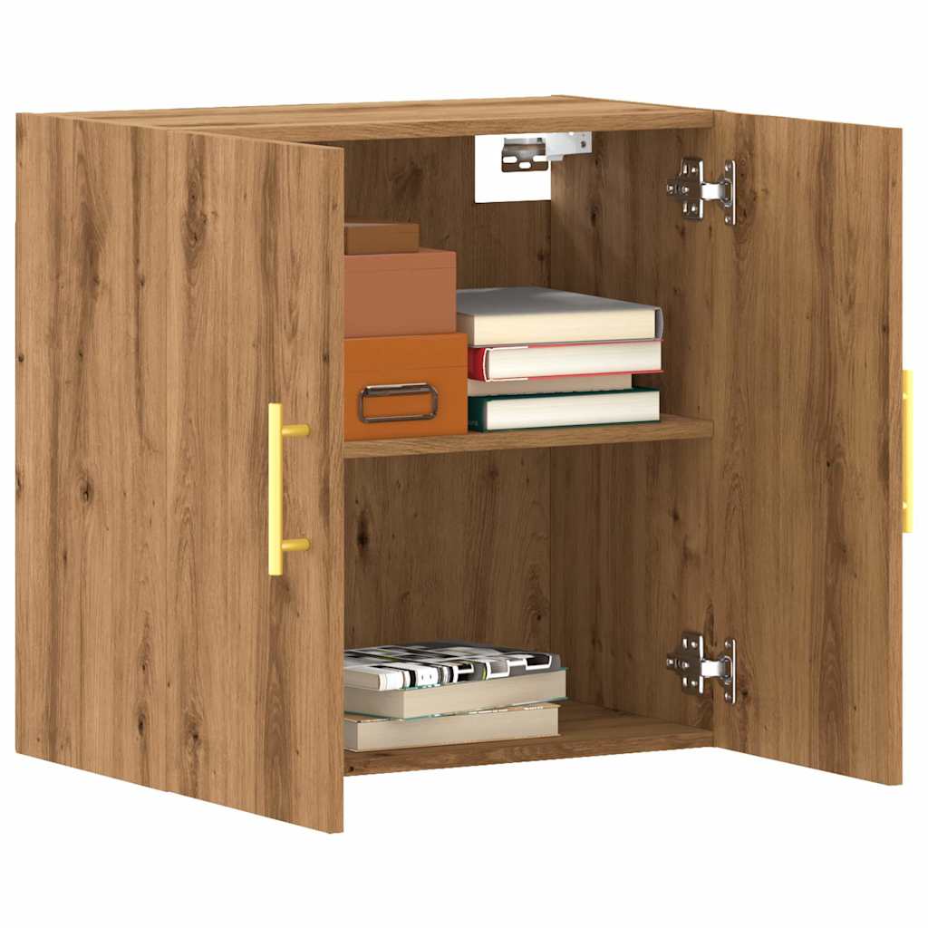Armoire murale artisanale en chêne 60x31x60 cm matériau bois