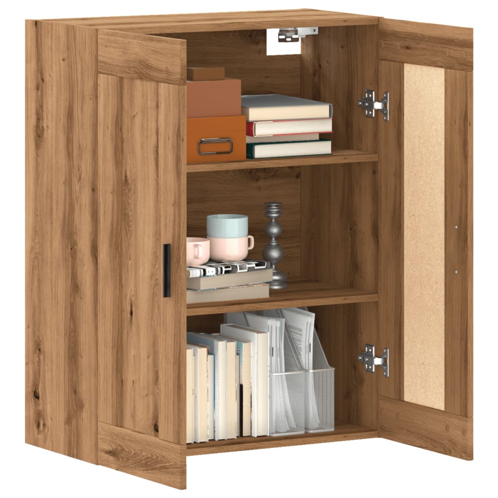 Armoire murale artisanale en chêne 69,5x34x90 cm matériau bois