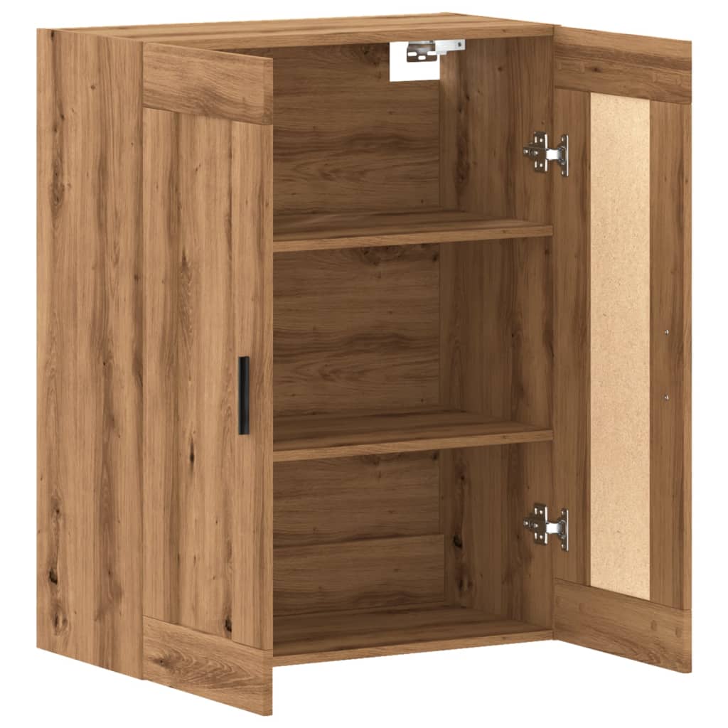 Armoire murale artisanale en chêne 69,5x34x90 cm matériau bois