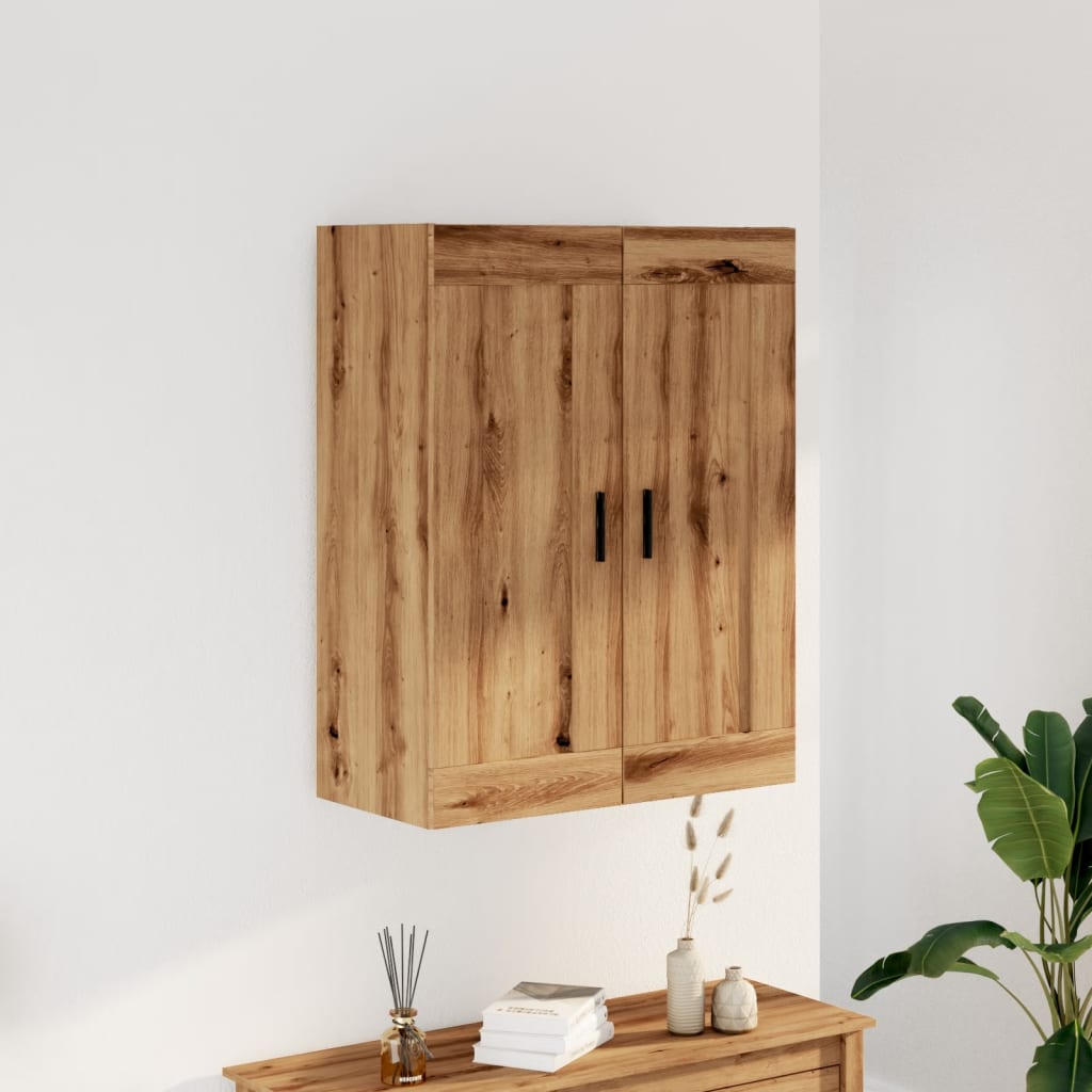Armoire murale artisanale en chêne 69,5x34x90 cm matériau bois