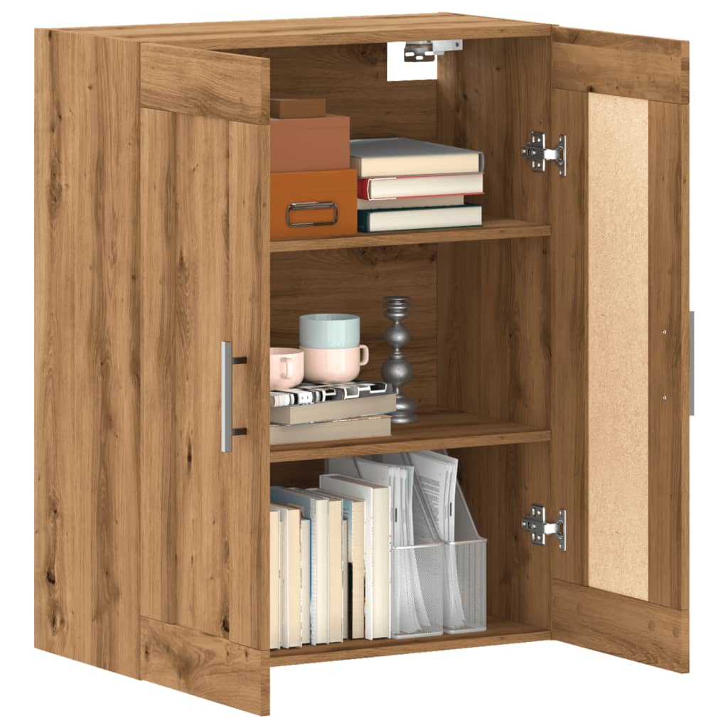 Armoire murale artisanale en chêne 69,5x34x90 cm matériau bois