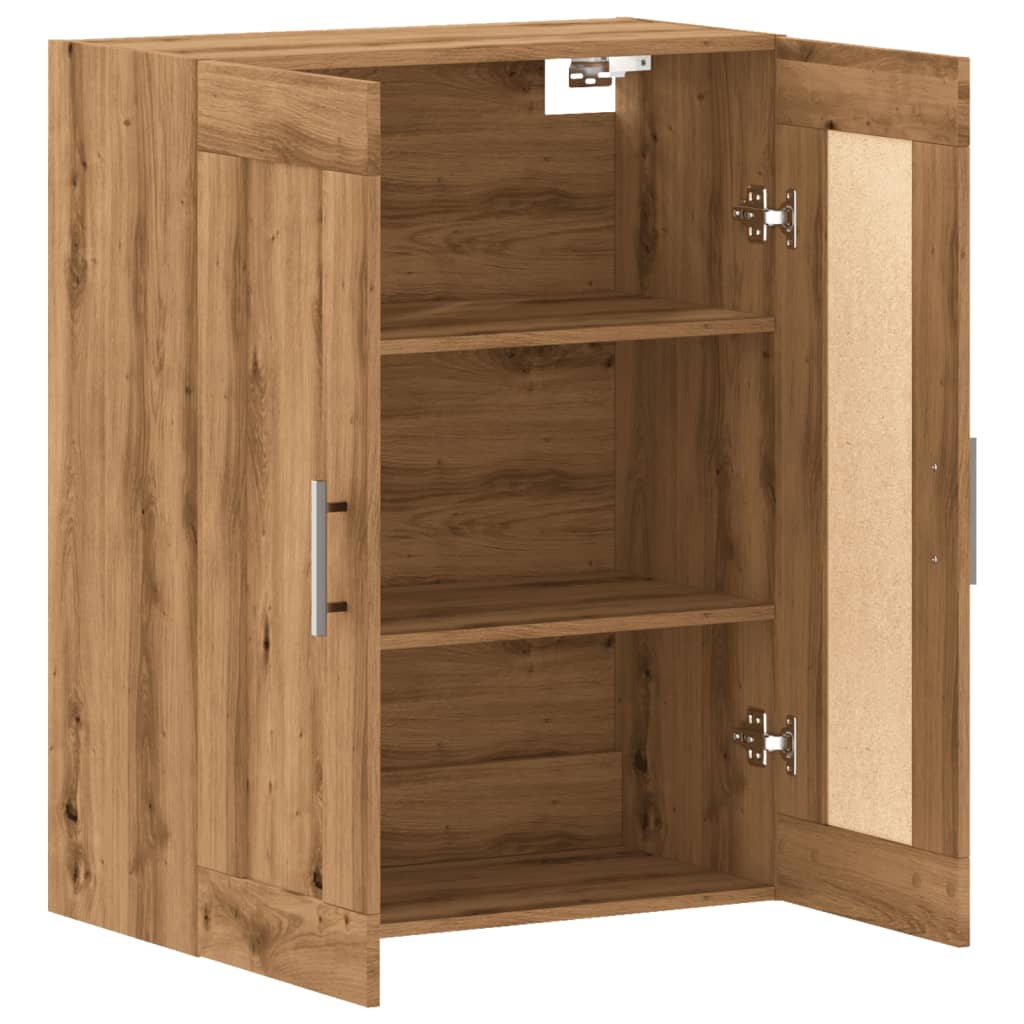 Armoire murale artisanale en chêne 69,5x34x90 cm matériau bois