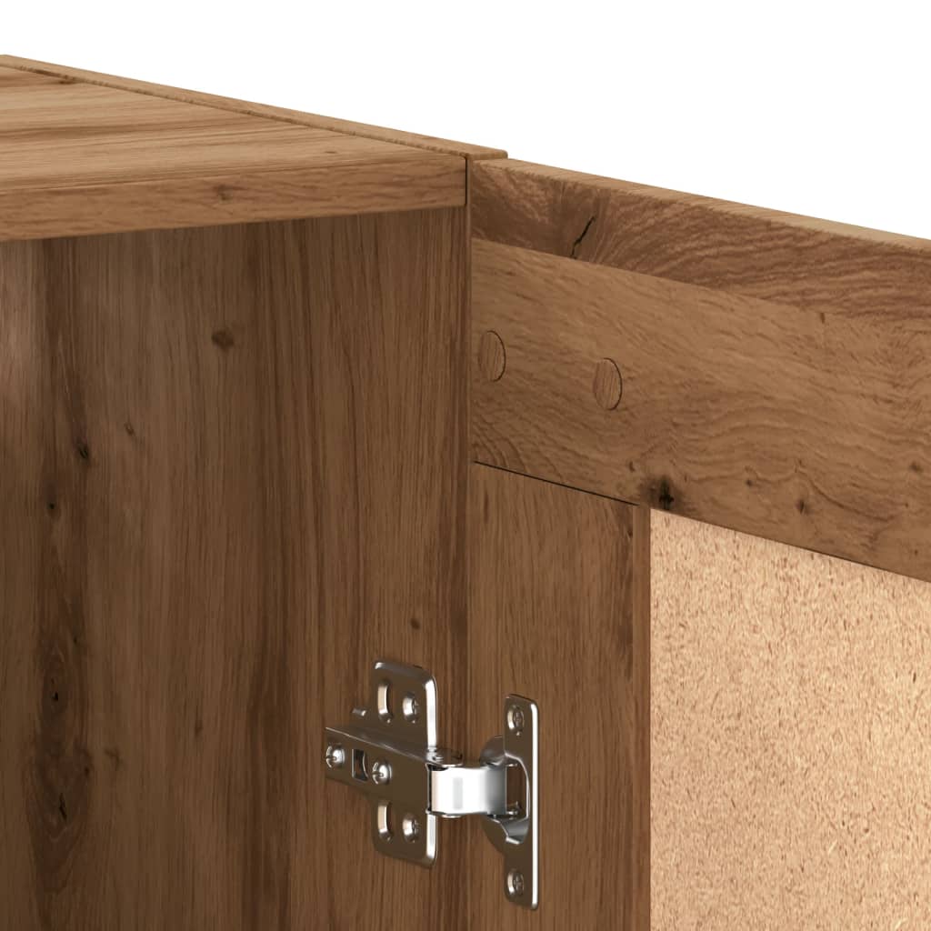 Armoire murale artisanale en chêne 69,5x34x90 cm matériau bois