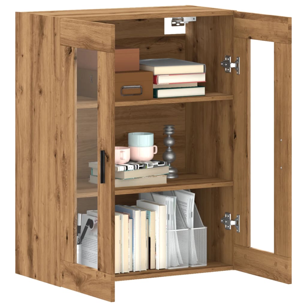 Armoire murale artisanale en chêne 69,5x34x90 cm