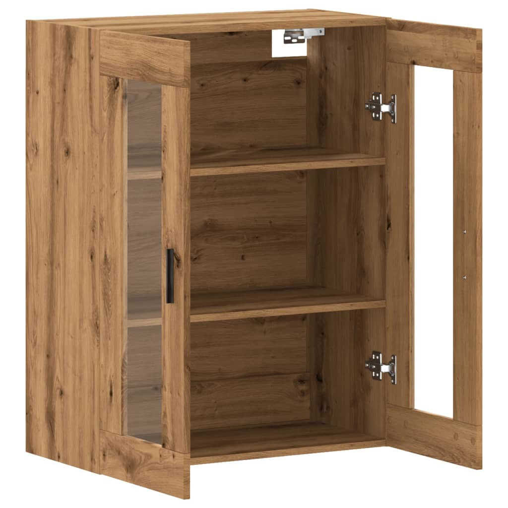 Armoire murale artisanale en chêne 69,5x34x90 cm