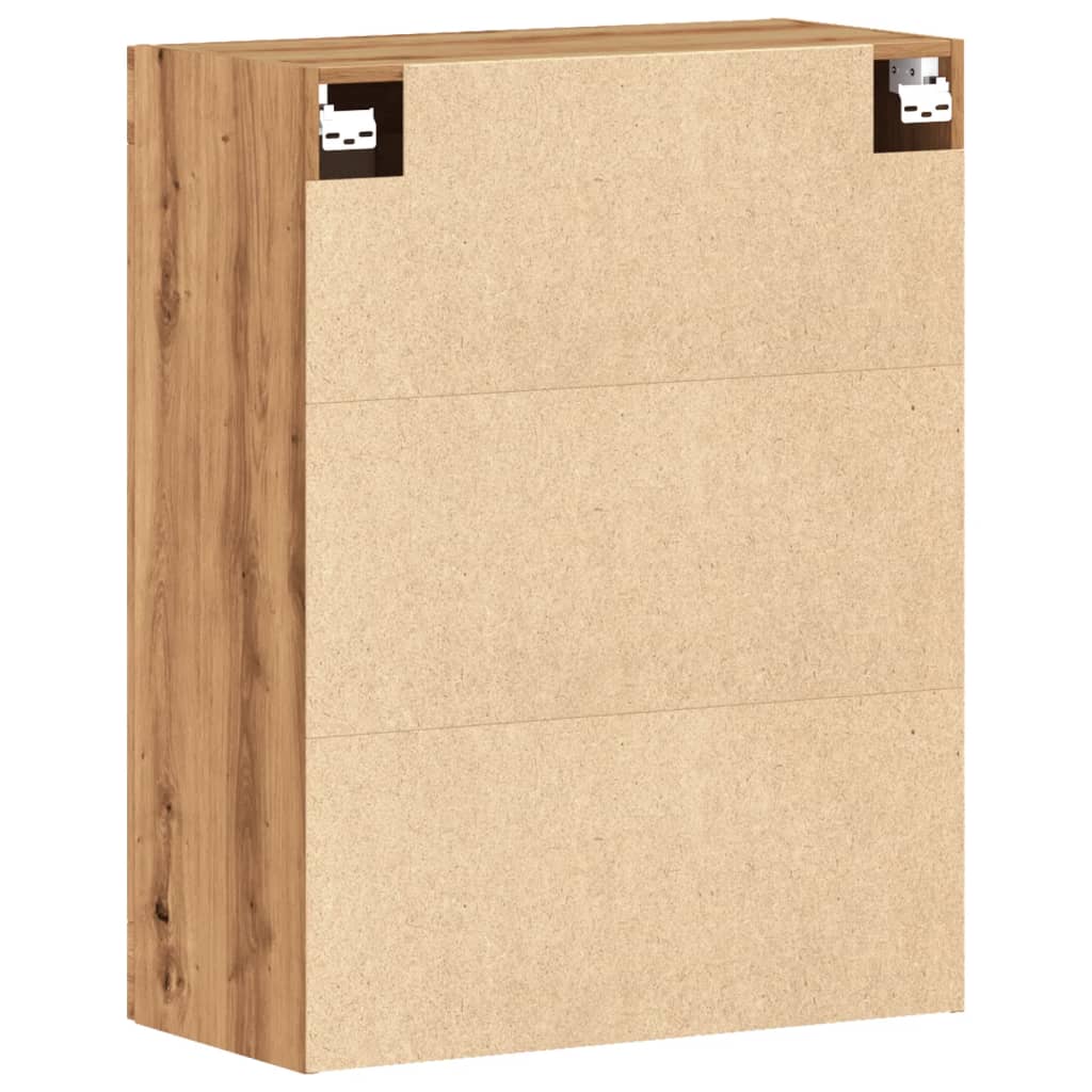 Armoire murale artisanale en chêne 69,5x34x90 cm