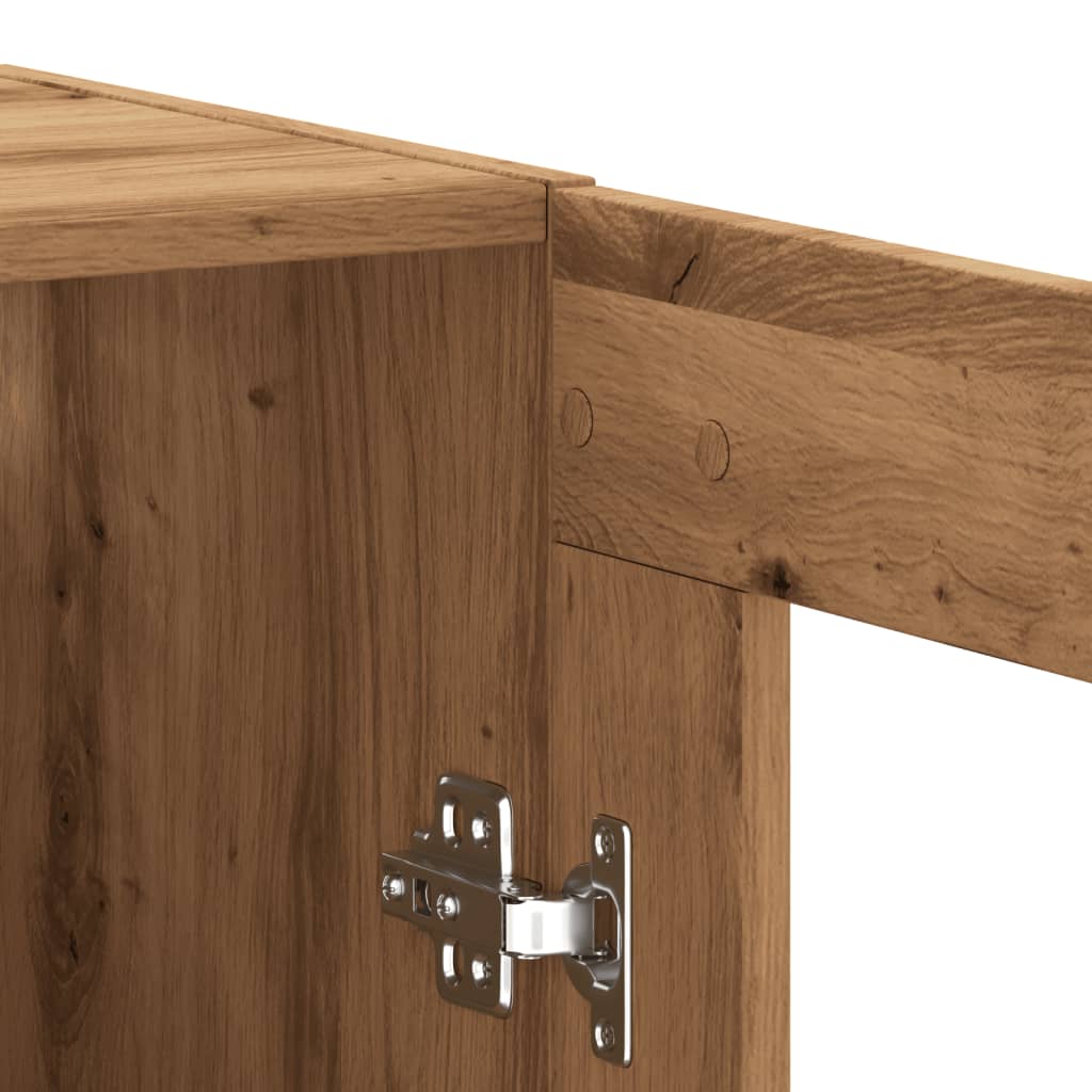 Armoire murale artisanale en chêne 69,5x34x90 cm