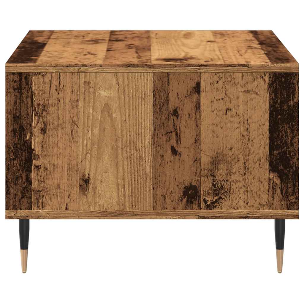 Table basse aspect bois récupéré 60x50x36,5 cm matériau bois