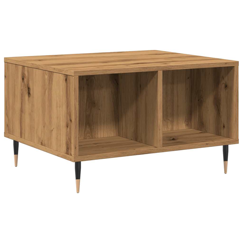 Table basse Artisan en chêne 60x50x36,5 cm matériau bois