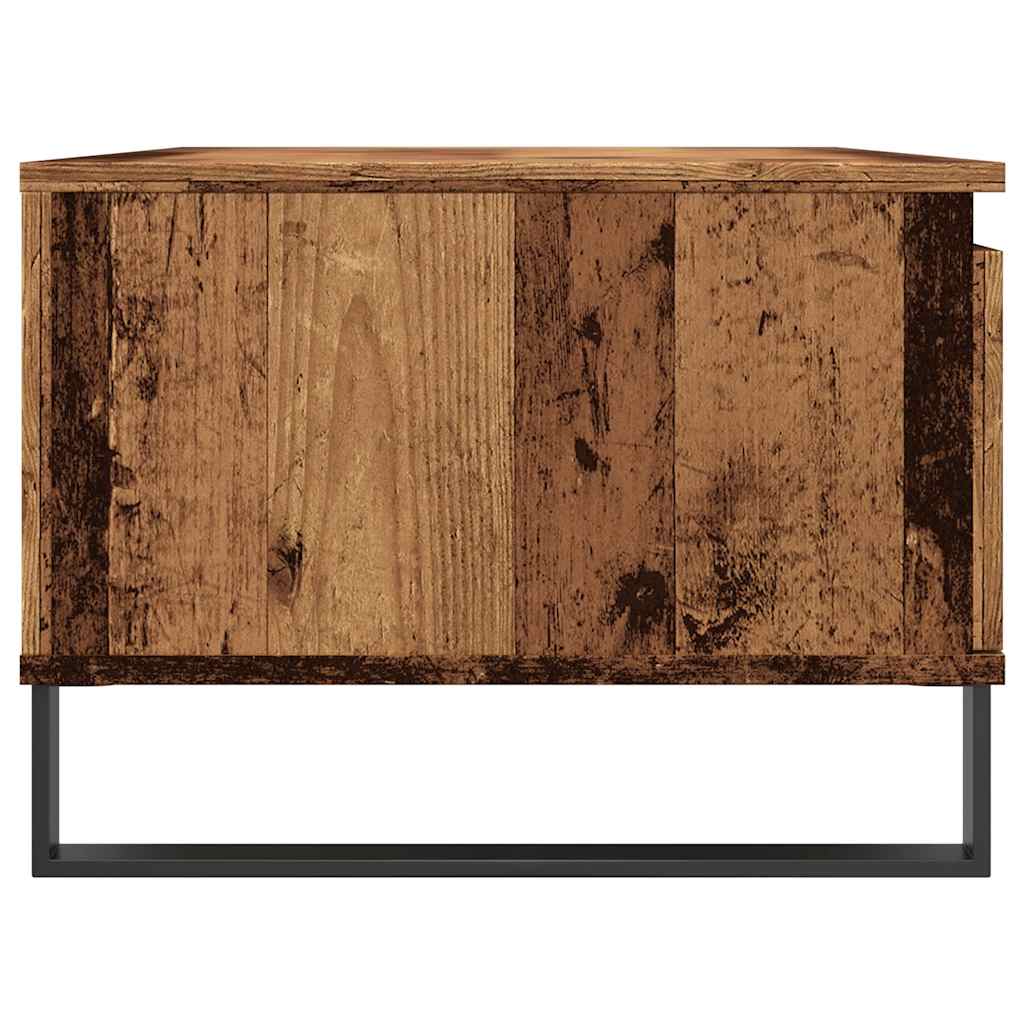 Table basse aspect bois de récupération 90x50x36,5 cm en bois