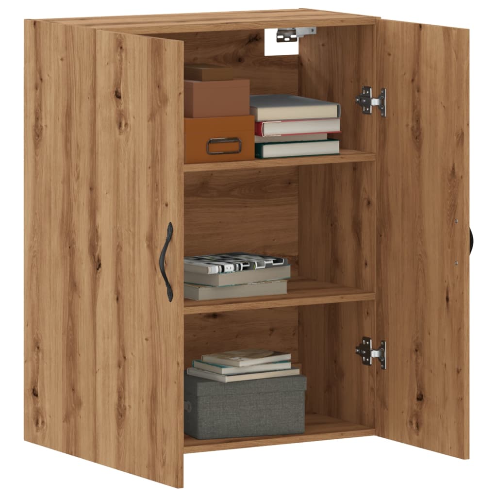 Armoire murale artisanale en chêne 69,5x34x90 cm matériau bois