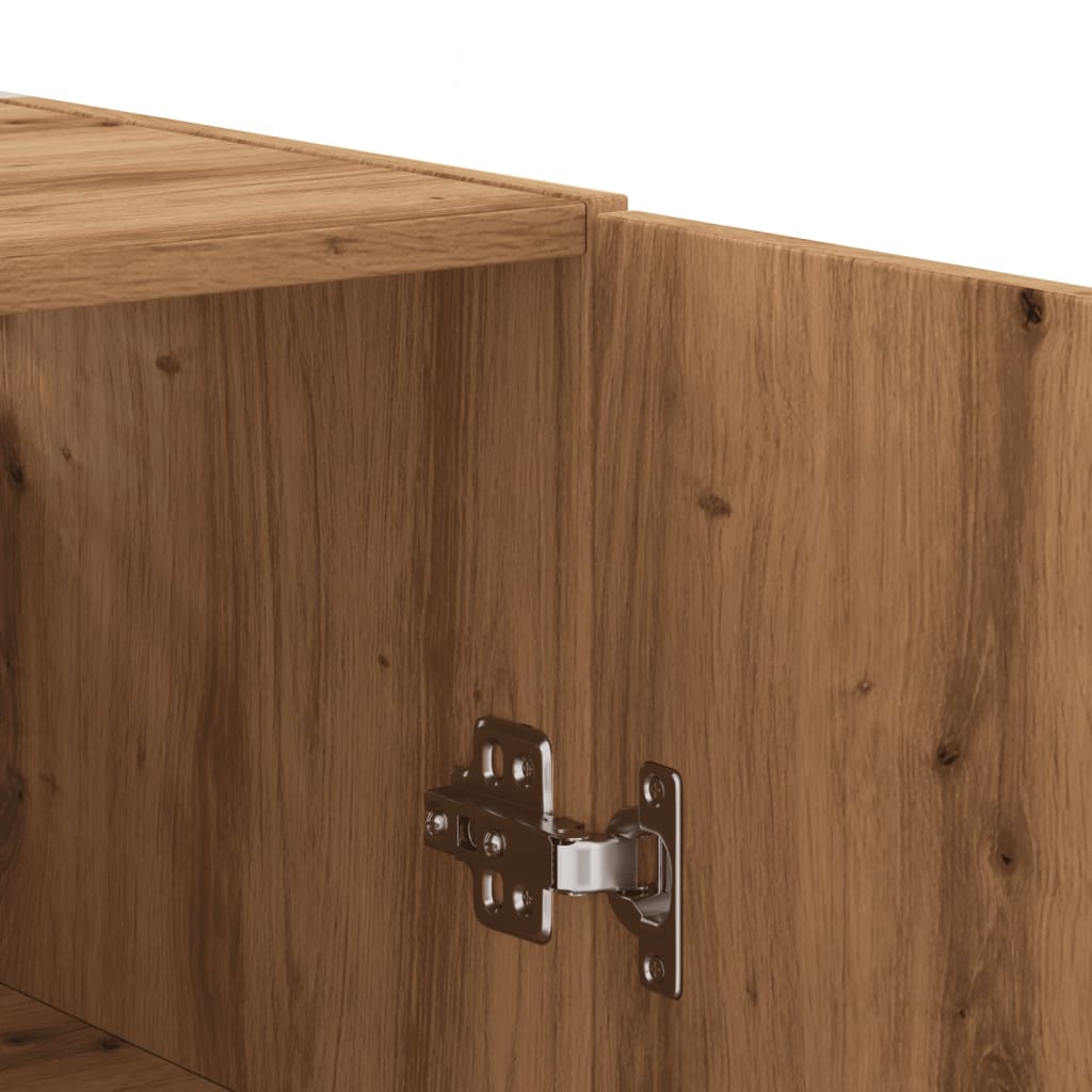 Armoire murale artisanale en chêne 69,5x34x90 cm matériau bois