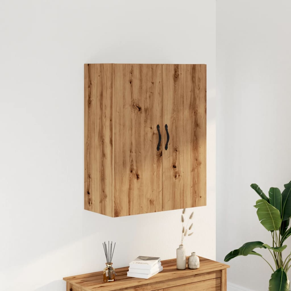 Armoire murale artisanale en chêne 69,5x34x90 cm matériau bois