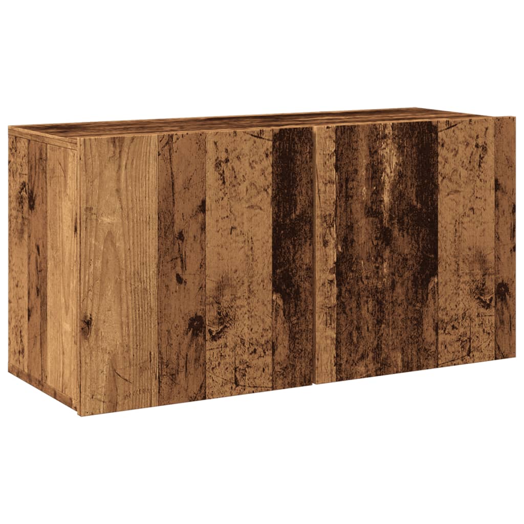 TV wall cabinet old wood look 80x30x41 cm