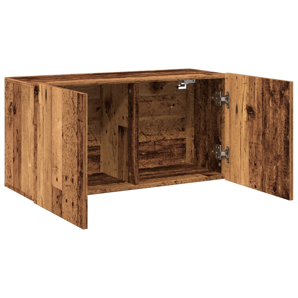 TV wall cabinet old wood look 80x30x41 cm