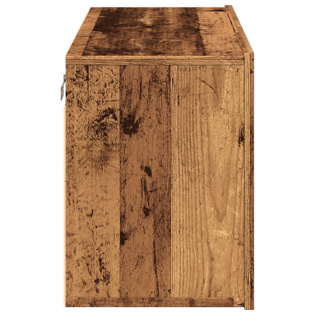 TV wall cabinet old wood look 80x30x41 cm