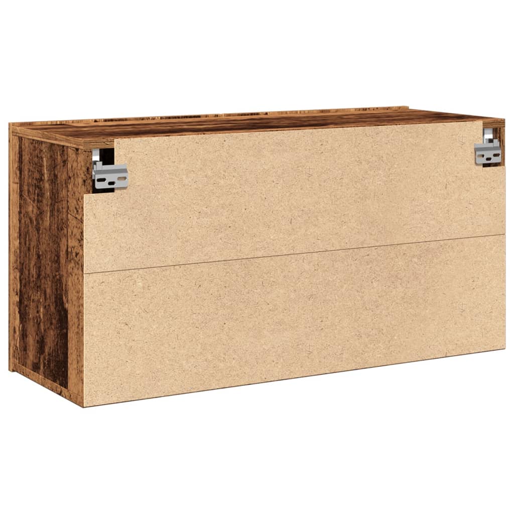 TV wall cabinet old wood look 80x30x41 cm