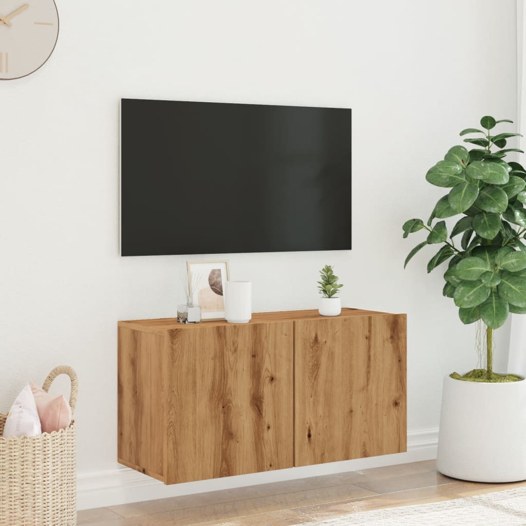 TV wall cabinet Artisan oak 80x30x41 cm