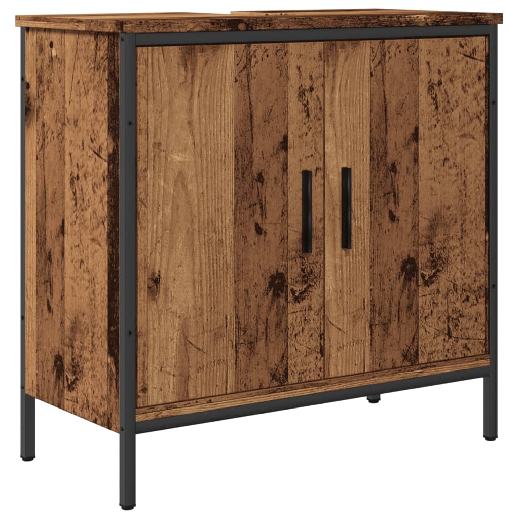 Washbasin cabinet old wood look 60x30x60 cm wood material