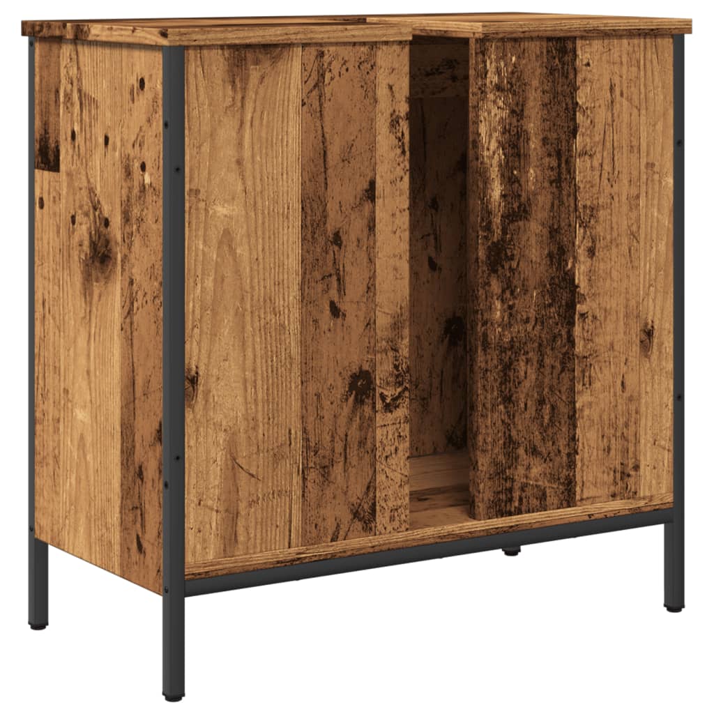 Washbasin cabinet old wood look 60x30x60 cm wood material