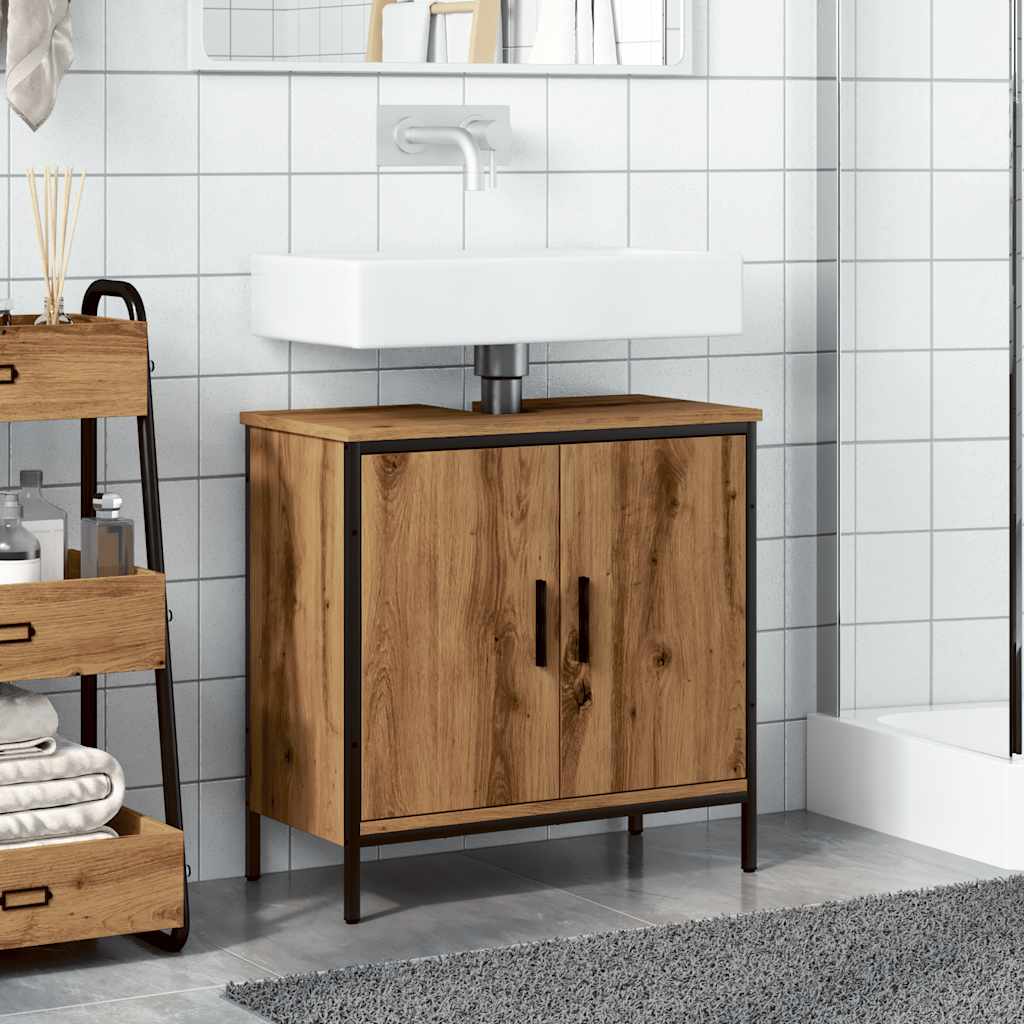 Washbasin cabinet Artisan oak 60x30x60 cm wood material