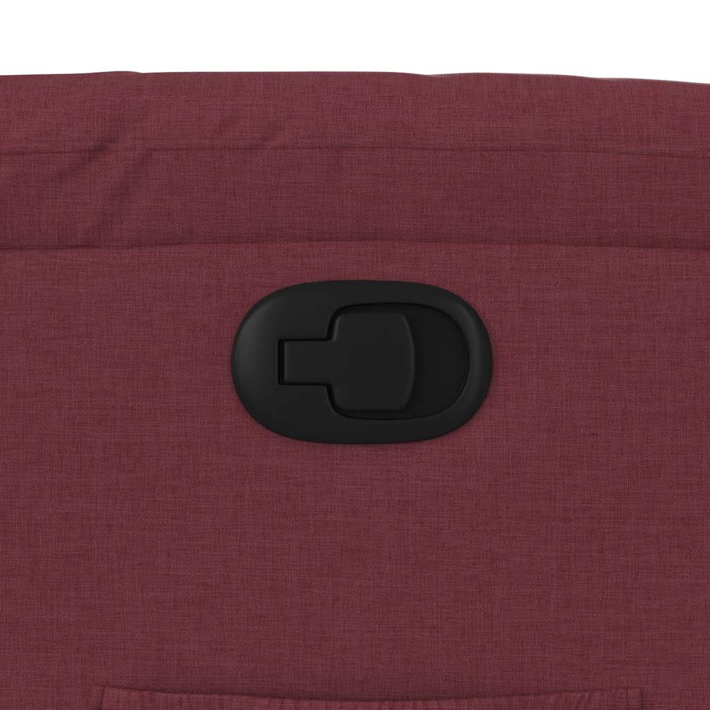 Fauteuil de relaxation tissu rouge vin